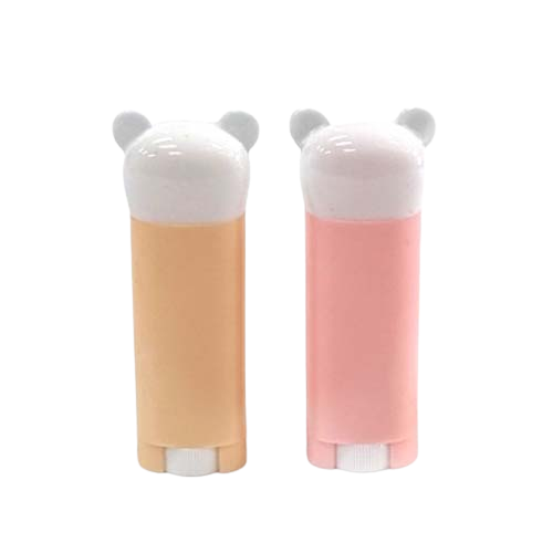 큐티베어 챕스틱용기(립밤-6ml/납작타원)-핑크/오렌지
